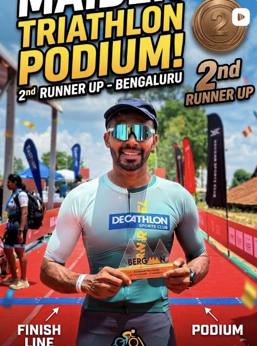 Triathlon podium